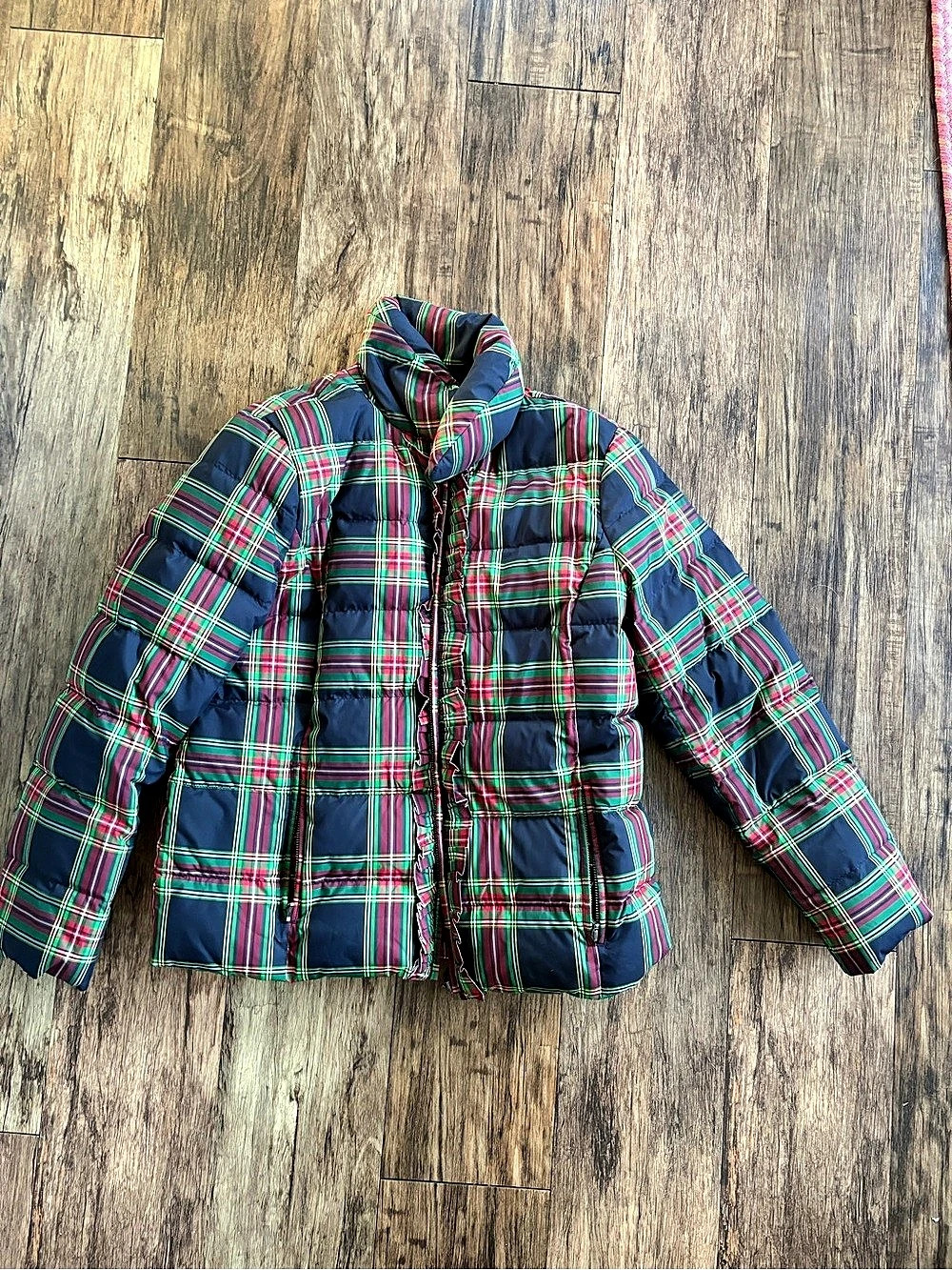 Talbots Tartan Plaid Down Puffer Jacket